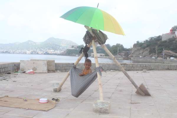 Beautiful pictures of the baby in the swing