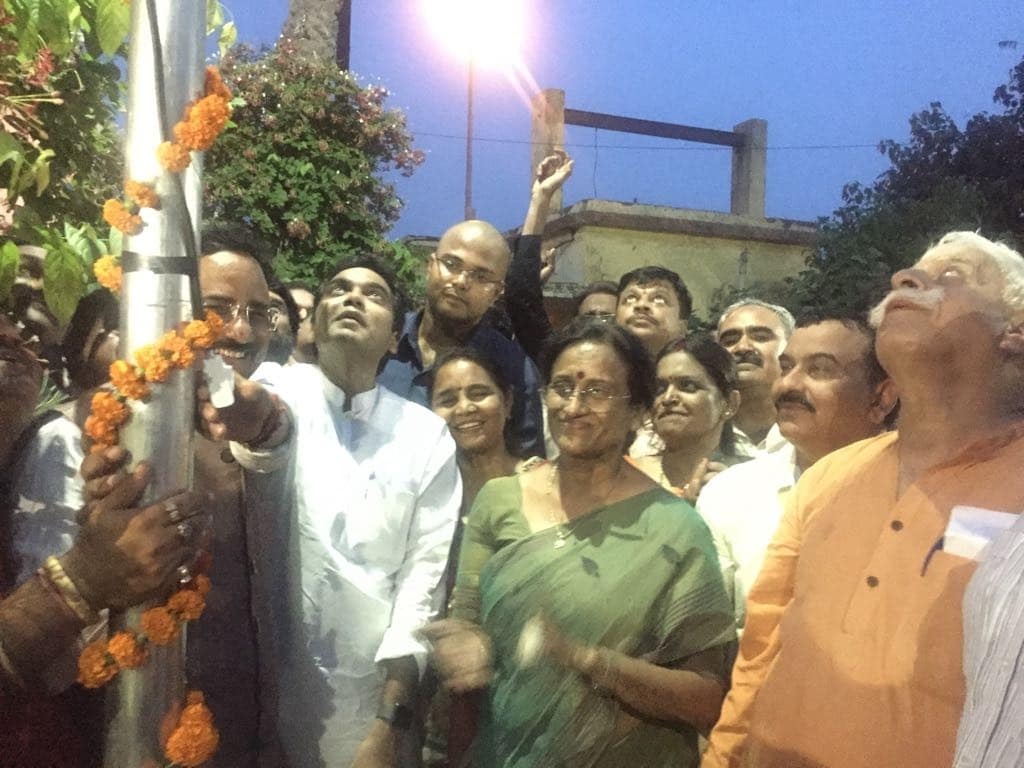 bjp, Rajnath Singh, election. solar lights, Lucknow news. good news
