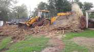 The encroachment on the land of the school, the administration broke