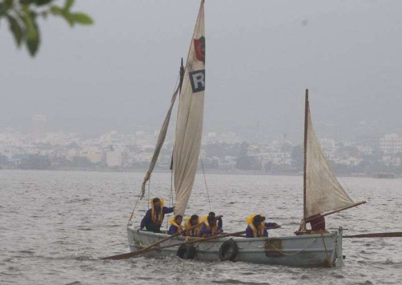 NCC Naval Cadets performed sailing in Anasagar lake