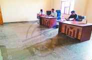 new construction SDM building opened pole first rain in bhilwara