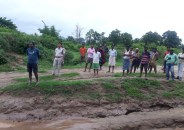 Police and villagers