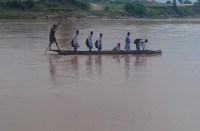 Students in boat