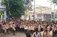 Students performed for lack of teachers in bhilwara