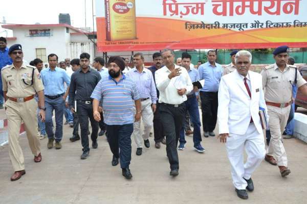 railway GM and DRM inspection in satna station