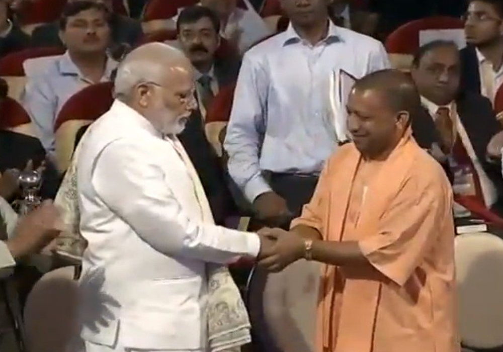 PM Narendra Modi in ground breaking ceremony lucknow