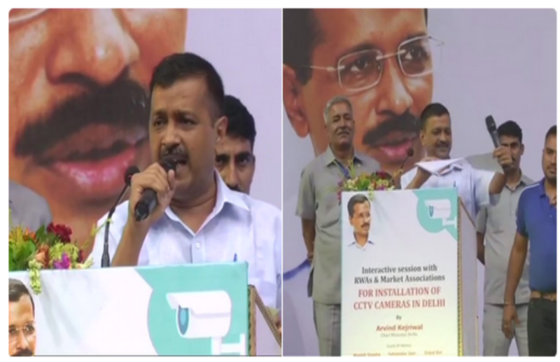 दिल्ली: सीसीटीवी पर एलजी की रिपोर्ट को केजरीवाल ने फाड़ा, कहा- जनता की मर्जी की इस रिपोर्ट को फाड़ दो