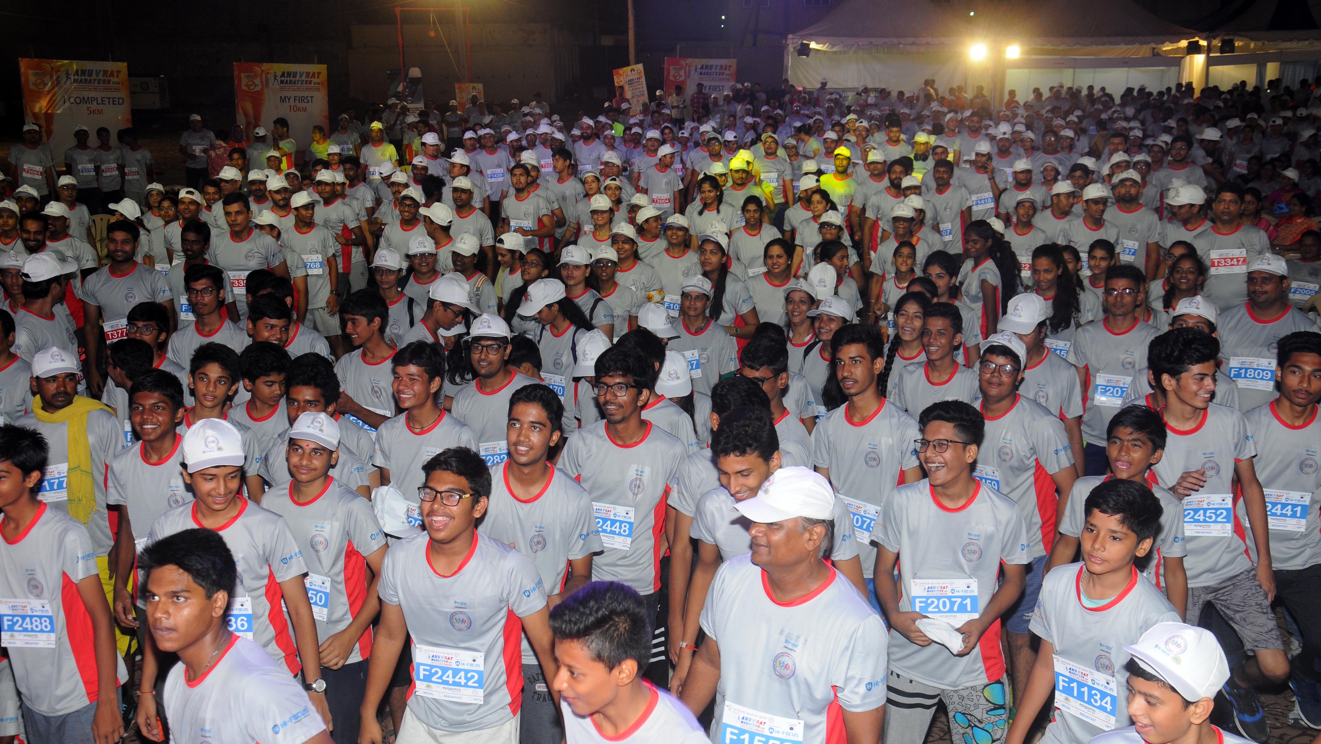Youth Participated in anuvrat marathon