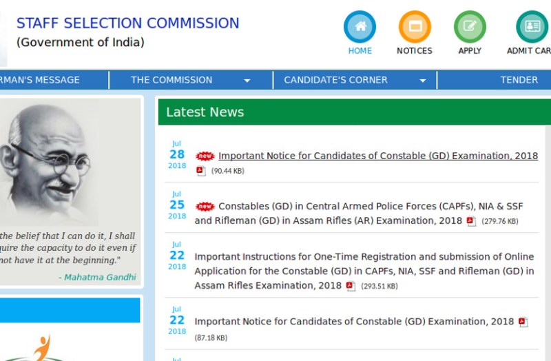 SSC GD Constables Recruitment