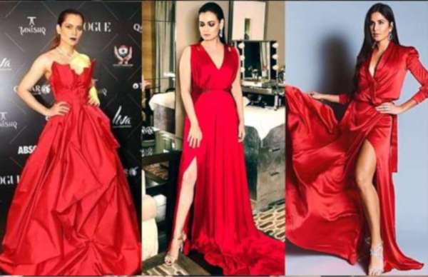 Bollywood actress in vogue beauty awards 2018 in red look