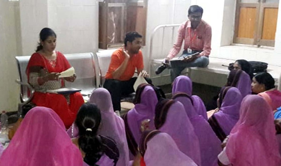 Monthly meeting of Anganwadi workers in pokaran