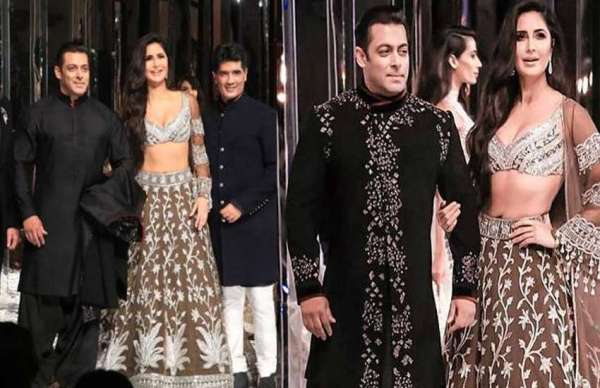 salman khan and katrina kaif ramp walk in manish malhotra show