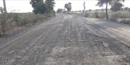 State Highway transformed into raw road