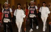 Ranveer singh and Deepika padukone spotted at mumbai airport