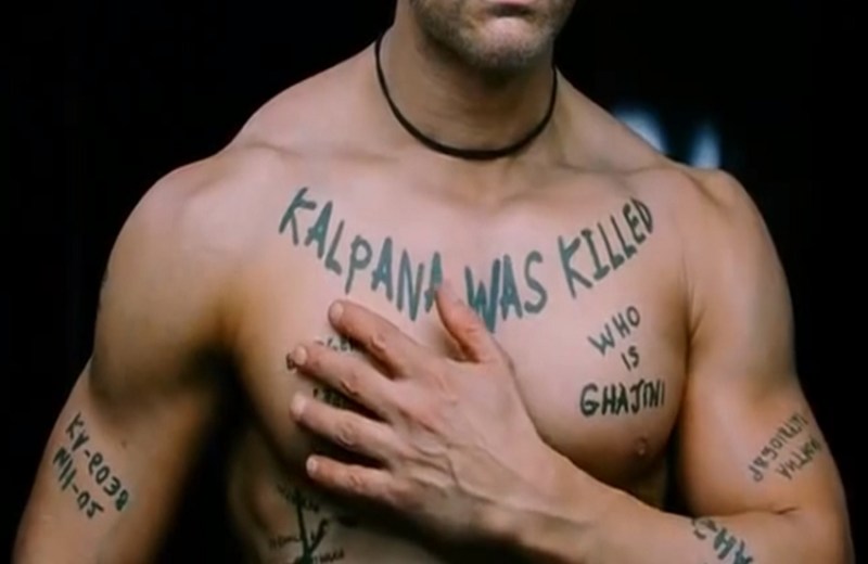 Ghajni of mp - lovers name written on body