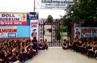 deaf-dumb school students protest 