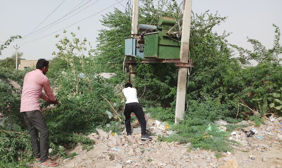 Threat from Electric Transformer Surrounded by rags