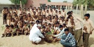 Plantation and take environmental protection message