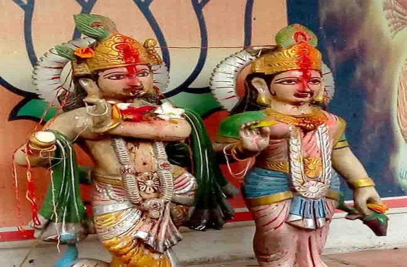 Srikrishna Statue broken