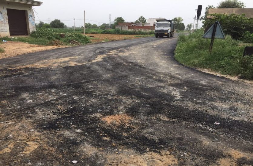 NCR Road Damaging before Construction work Complete in Alwar