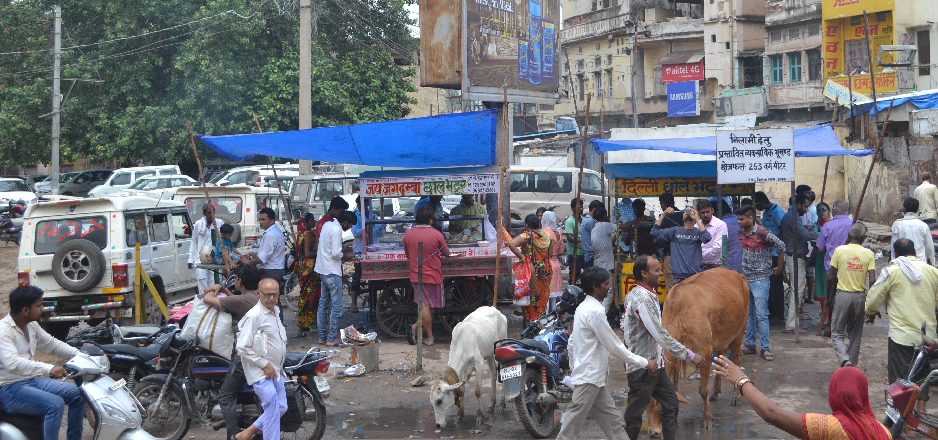 Chole Bhature Selling at tanga stand Alwar founded by vasundhara raje