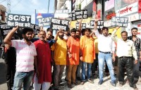 After the passage of SC-ST Bill, the upper caste society on Protest