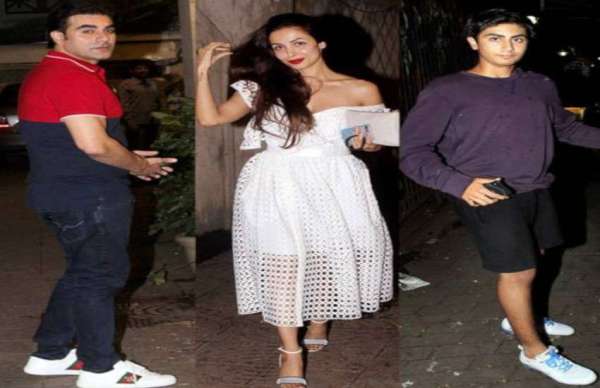 malaika arora dinner date with arbaaz khan, son arhaan and sister
