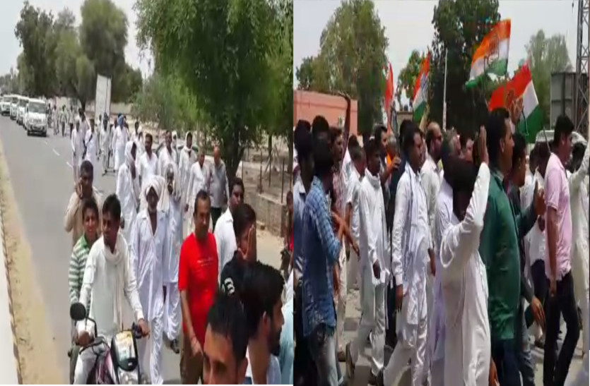 congress raised water issue for farmers in Sri Ganganagar