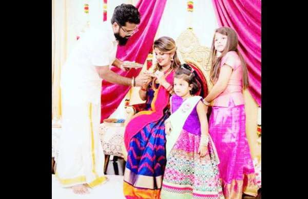 pregnant rambha dance photos at her baby shower
