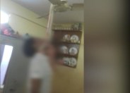 Young man hanging