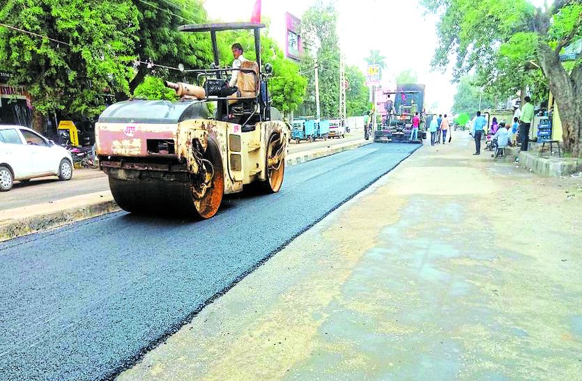 New VIp Road Construction Instead Of patchwork In Alwar