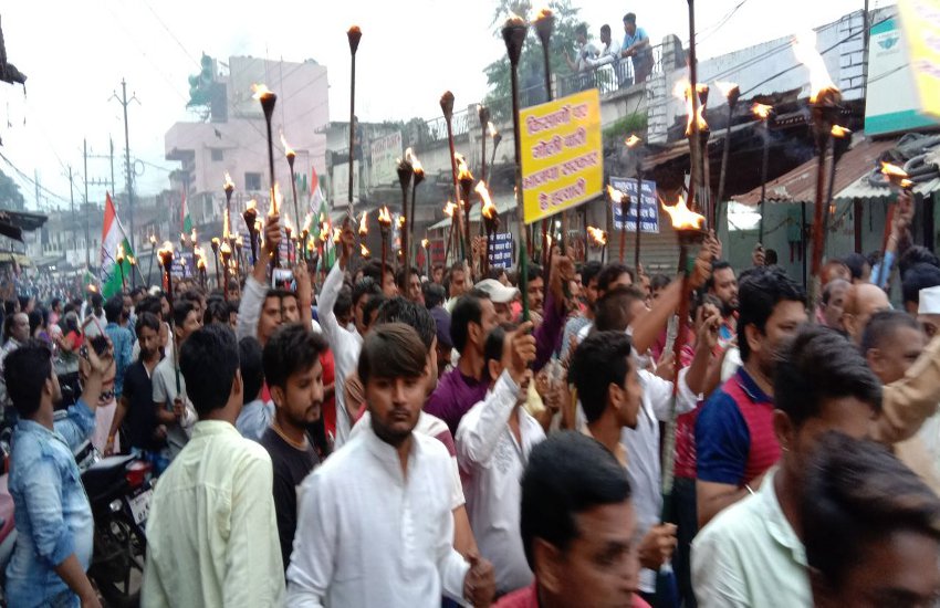 congress's big march in Jabalpur