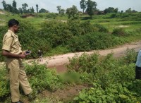 Police on the murder spot