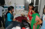 Drunken driver ran bus in bhilwara