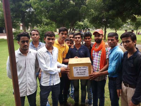 students collect money for kerla