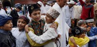 muslim community people celebrate bakra eid festival