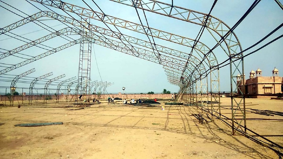 Preparations for the Chief Minister's visit in ramdevra