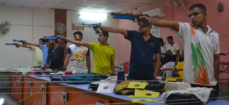 Saurabh Chaudhary and Shooters Of Alwar Practising for olympic medal
