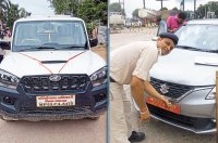use of name plates, hooters on private vehicles stop in sidhi police