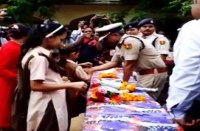 Police officiers celebrate Raksha Bandhan with deaf dumb students