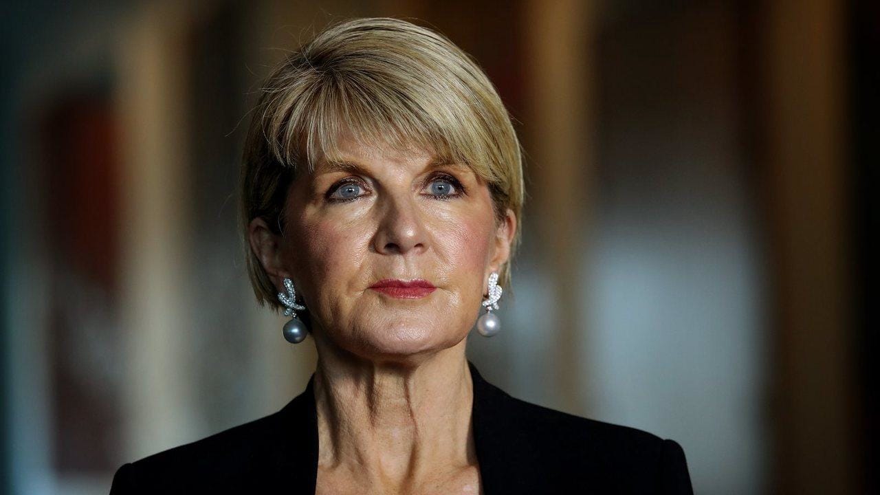 australian foreign minister submitted her resignation