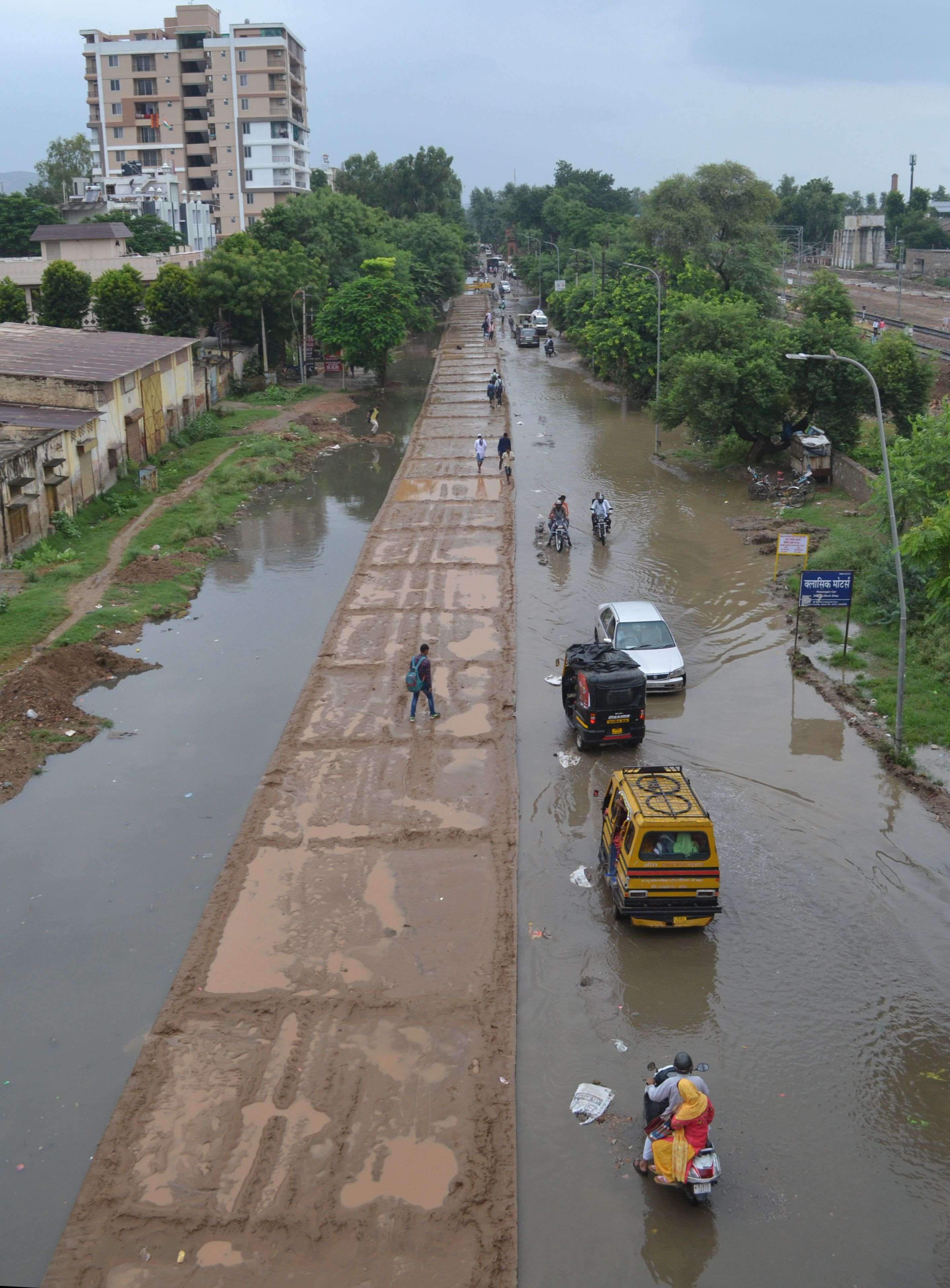 Bad Condition of Alwar road After Heavy Rain