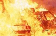 fire in car