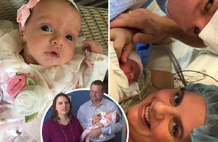 baby girl born twice bizarre news