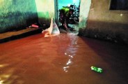 दर्री क्षेत्र की फर्टीलाइजर बस्ती के घरों में घुसा पानी ,बांगों बांध 83.68 फीसदी भरा