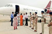 Cm Raje on jodhpur Airport