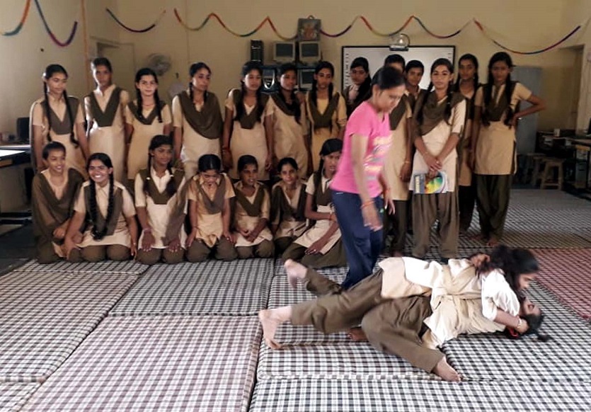 Girls were taught tricks of self defense