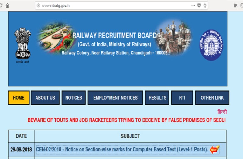 RRB Group D Level-1 exam pattern