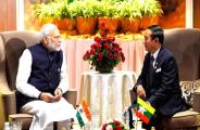PM Modi meets Myanmar President in Kathmandu