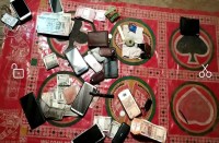 घटना स्थल से एक लाख 5 हजार 40 रुपए नकद बमराद